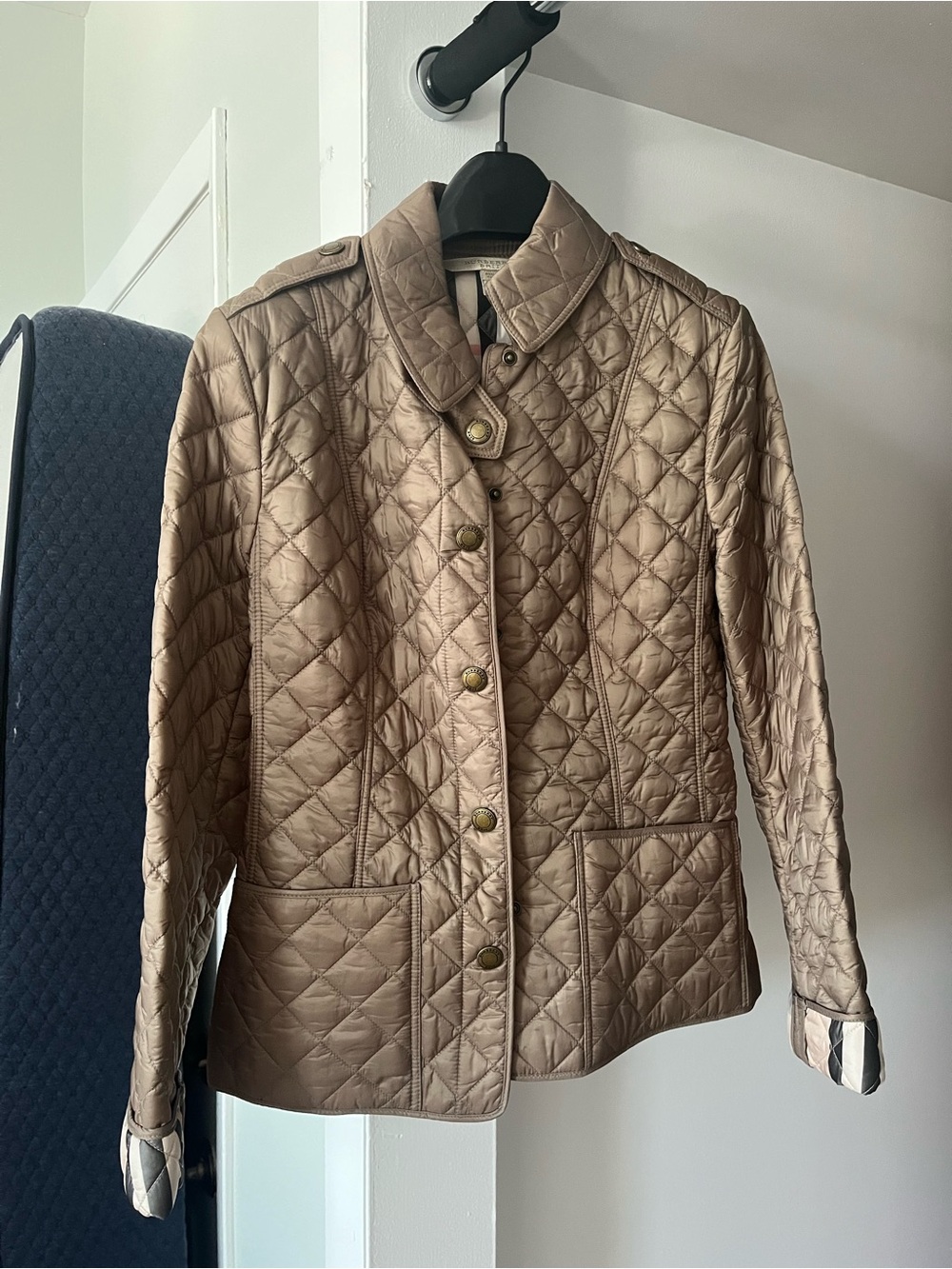 Burberry Quilted Light Brown Puffer Jacket